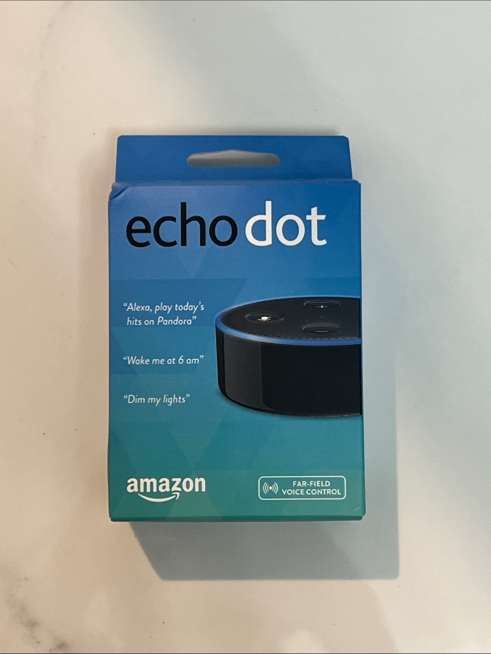 Amazon Echo Dot - Black Speaker with Blue Packaging